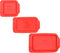 Pyrex BASICS 3 Red Lid Bundle - (1) 222-PC 2qt, (1) 232-PC 2qt and (1) 233-PC 3qt - Made in the USA...